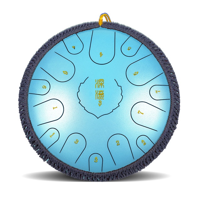 Trống Không Linh Anca Chính Hãng Tank Drum Màu xanh 15 nốt -(Steel Tongue Drum-Chính Hãng-Đầy Đủ Phụ Kiện )
