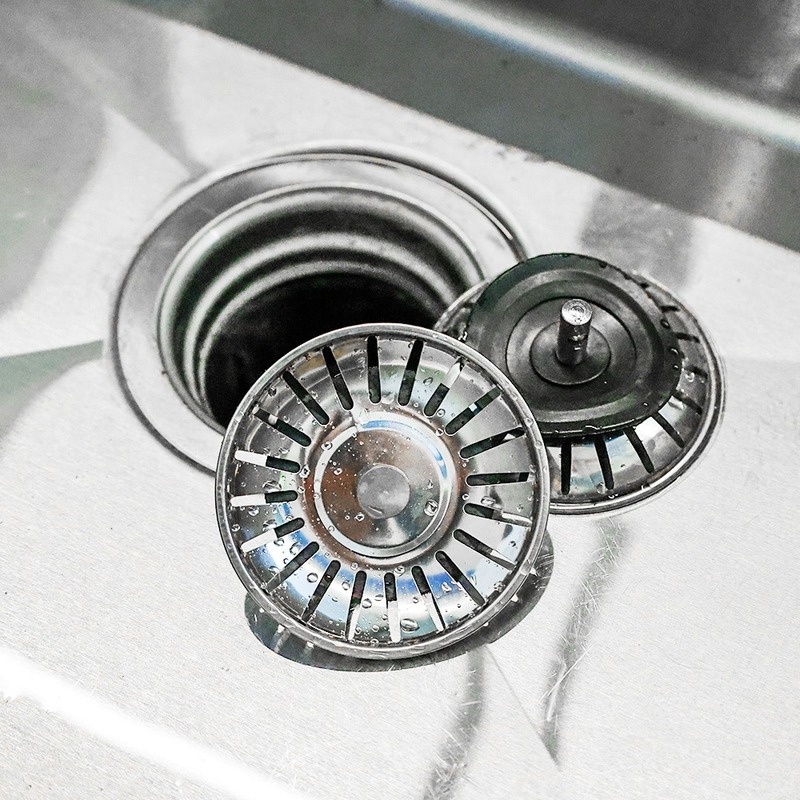 Nắp Chặn Lọc Rác Bằng Thép Không Gỉ Tiện Dụng Dành Cho Bồn Rửa Chén/ Sàn Nhà Tắm