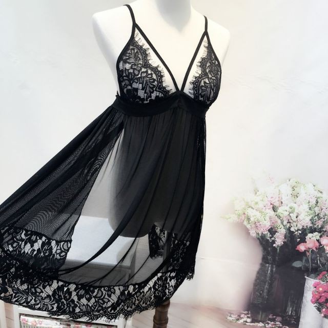 Váy ngủ sexy ren cúp ngực hở lưng giá rẻ🔥freeship 50k 🔥đồ ngủ bigsize  dưới 60kg gợi cảm cao cấp | BigBuy360 - bigbuy360.vn