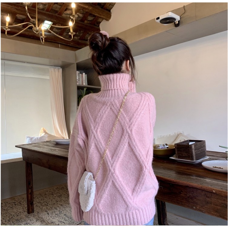 Áo sweater thời trang cổ lọ đáng yêu xinh xắn cho phái nữ | BigBuy360 - bigbuy360.vn