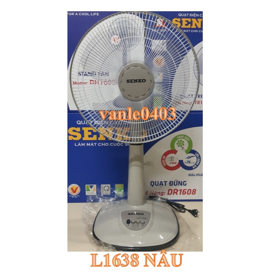 Quạt senko L1638 thay thế L1338, quạt lửng senko B4 thân nhựa chính hãng