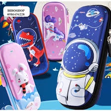 Hộp bút họa tiết in nổi 3D sinh động, siêu nhẹ, chống thấm nước, dành cho bé trai và bé gái CGB36