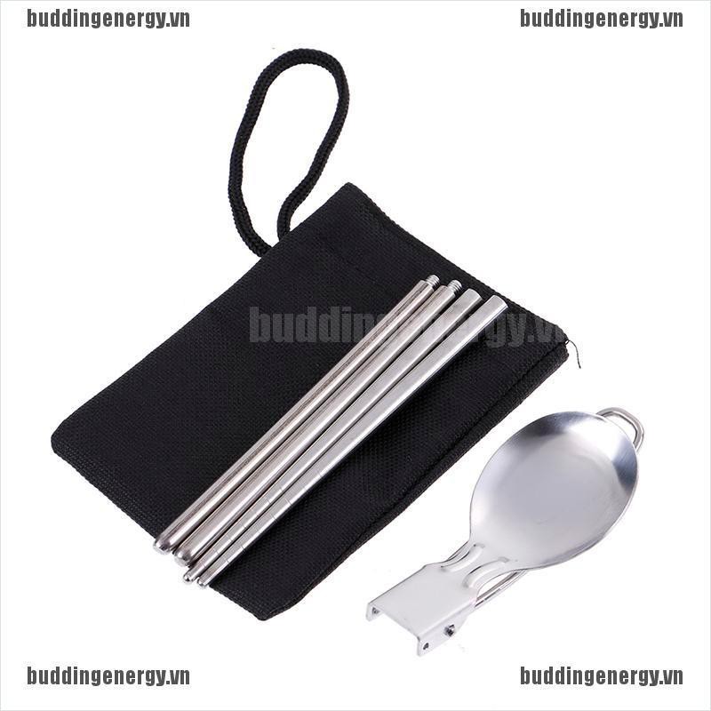 Bộ Dụng Cụ Ăn Uống Gấp Gọn Kèm Túi Xách Tiện Dụng Khi Đi
