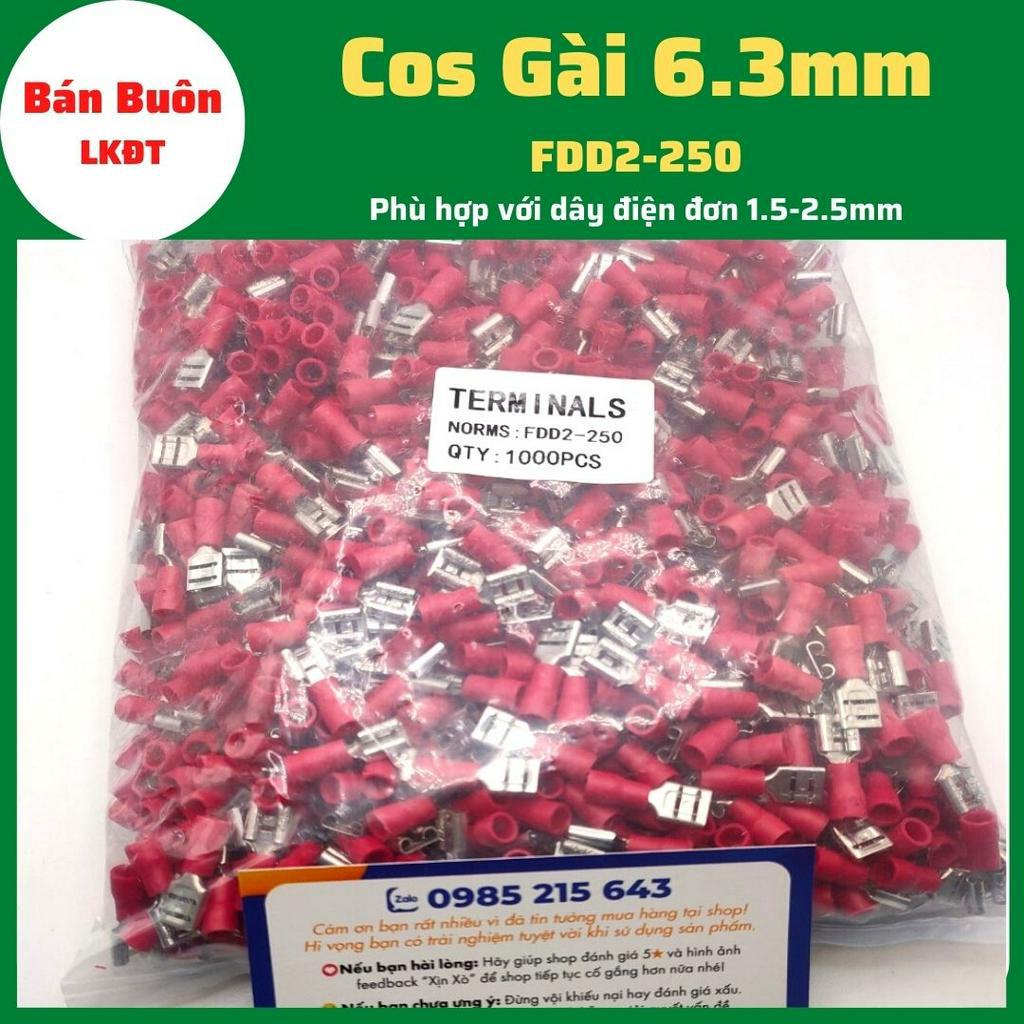 Cos gài. cos gài 6.3mm, đầu cos nối dây điện, đầu cos, FDD2-250