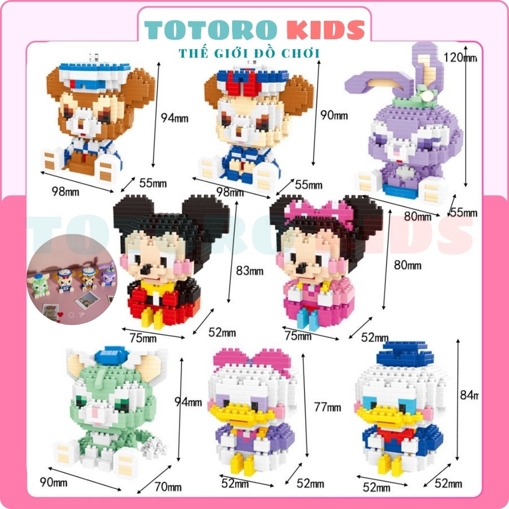 Bộ đồ chơi xếp hình lắp ráp lego mô hình động vật 3D thu nhỏ dễ thương phát triển trí tuệ sáng tạo cho bé