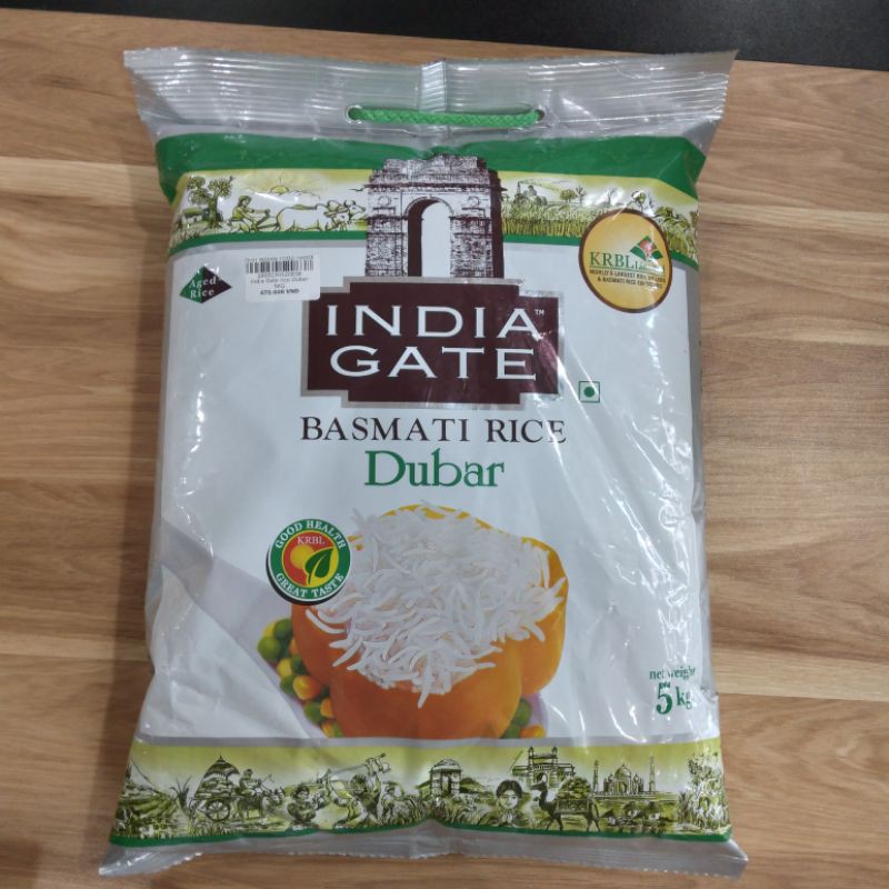 Ohh- India Gate Basmati rice Dubar 5kg Gạo dài - Indian food