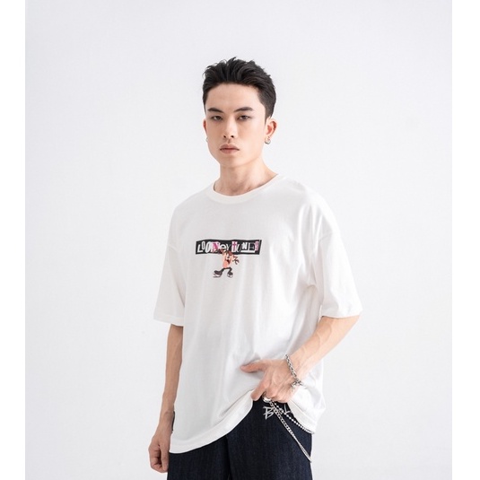 Áo Thun BOO Unisex Dáng Regular Vải Cotton In Graphic Logo Looney Tunes