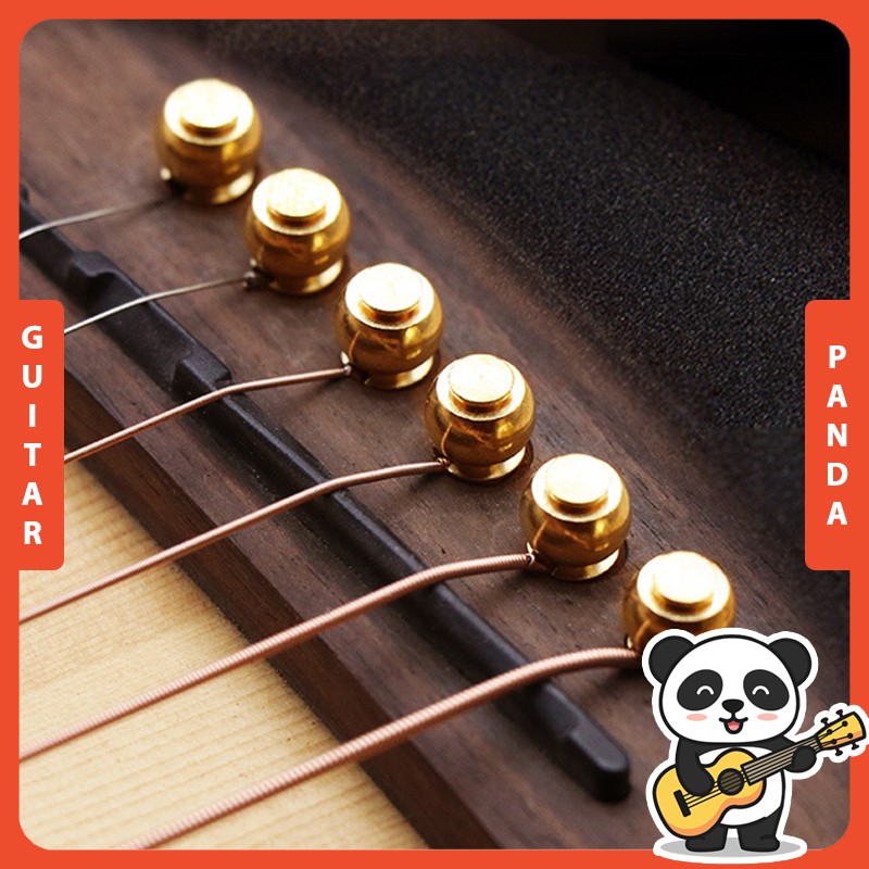 Bộ 6 Chốt Đàn Guitar Bằng Đồng Đúc Nguyên Khối Cao Cấp GUITAR PANDA