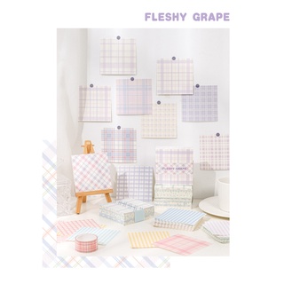 Peach Checkered element sticky note paper Memo Pad School Office Stationery Notepad