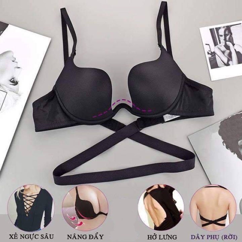 AL403 Áo lót nữ, có gọng nâng ngực khoét sâu mặc trễ ngực hở vai, hở lưng gợi cảm