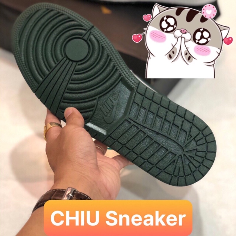 [ CHIU Sneaker ] Giày thể thao jd1 cổ thấp xanh lá phiên bản cao cấp Jordan 1 cổ thấp