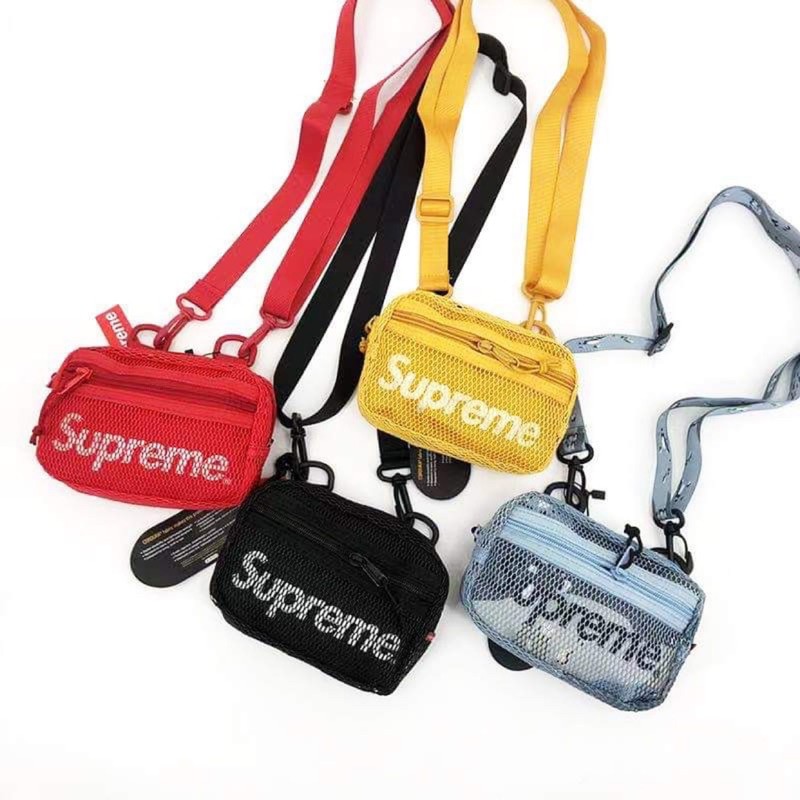 Túi Đeo Chéo Mini Supreme Phối Lưới Unisex