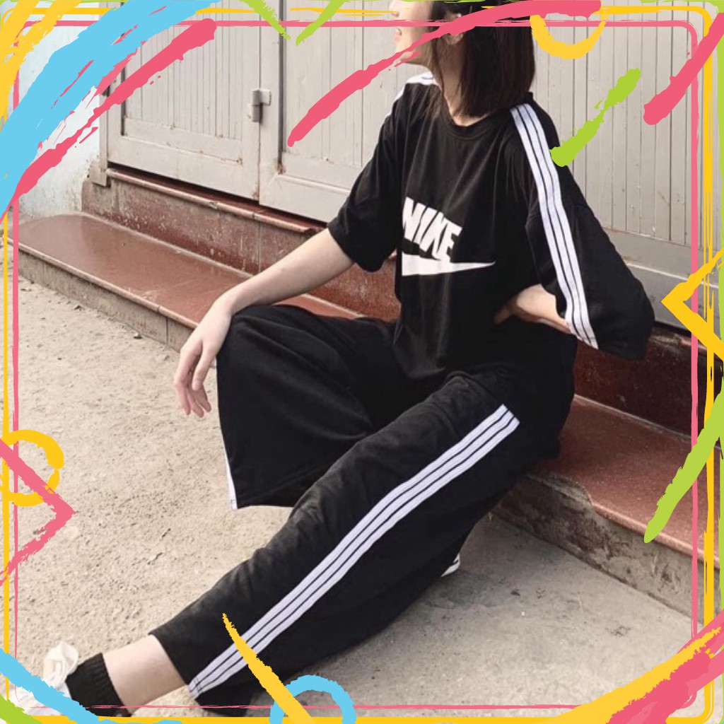 Quần thể thao ba sọc rộng