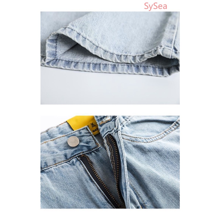 Quần Jean Dài Lưng Cao Màu Sáng Thời Trang Mùa Thu Cá Tính Cho Nữ