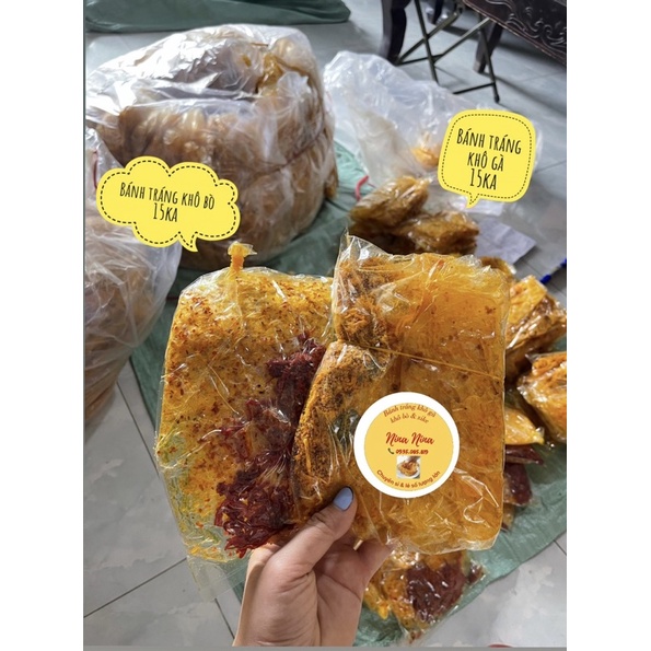 Combo bánh tráng khô gà