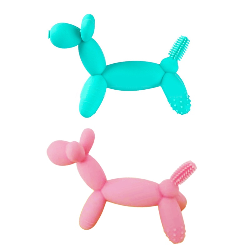 Đồ Chơi Ngậm Nướu Mềm Mại Hình Chú Chó Mini Siêu Bền Giúp Bé Mọc Răng