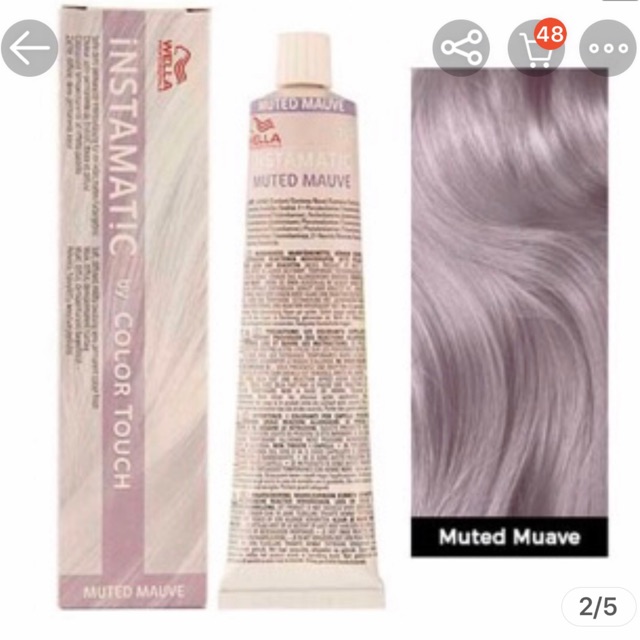 Tặng kèm oxy trợ nhuộm)- MÀU NHUỘM PASTEL TÍM HỒNG SỮA CAO CẤP WELLA COLOR TOUCH 60ml/100ml