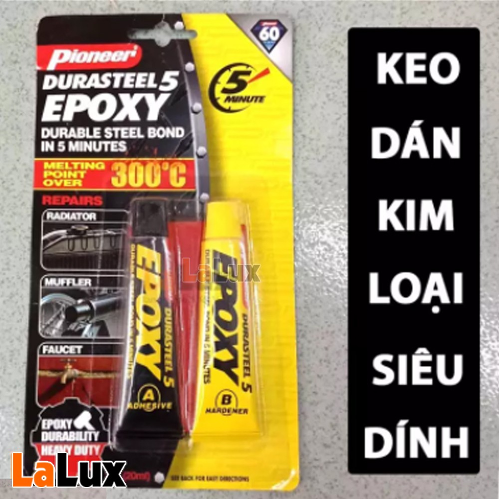 Keo Dán Đa Năng 2 Thành Phần AB EPOXY - Keo Dán Kim Loại  Chịu Nhiệt 300 Độ C Siêu Chăc Siêu Bền ( 2 Tuýp Keo )