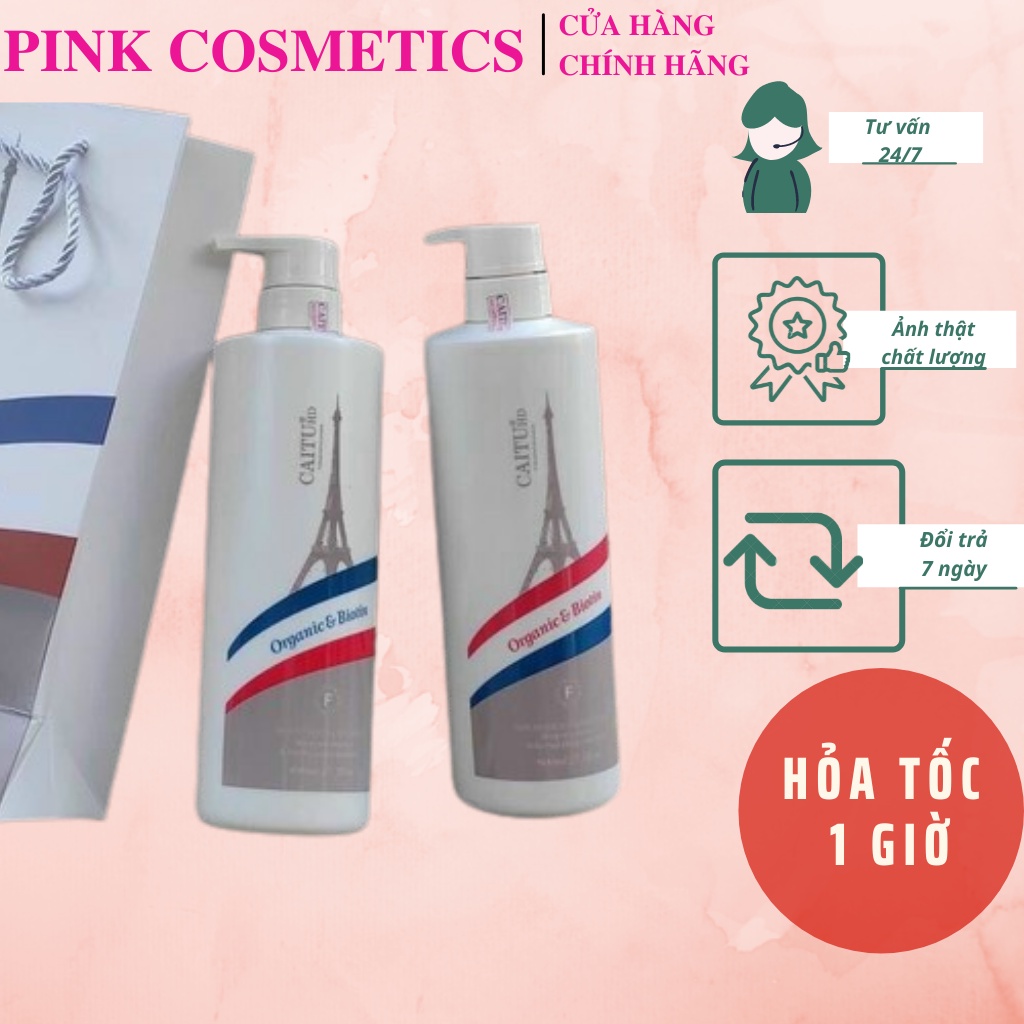 Cặp Dầu Gội Xả CAITU Phục Hồi Tóc Hư Tổn, Hương Thơm Nước Hoa Pháp Thanh Lịch 800mlx2 - Hàng Chính Hãng Pink Cosmetic