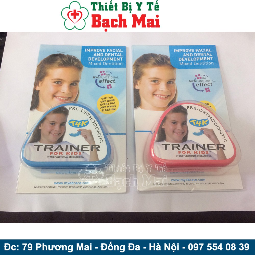 DỤNG CỤ NIỀNG RĂNG [Cho bé 6 đến 10 tuổi Hàm T4k Xanh - Hồng] FREE SHIP