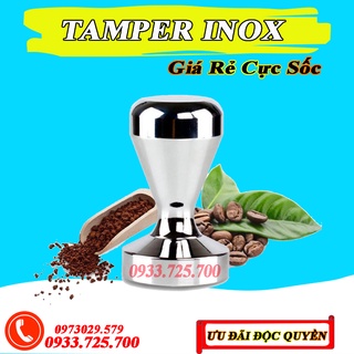 Tamper inox, tamper nén cà phê, tay nén cà phê inox cao cấp 58mm, 53mm - phụ kiện & linh kiện máy pha cafe chính hãng.