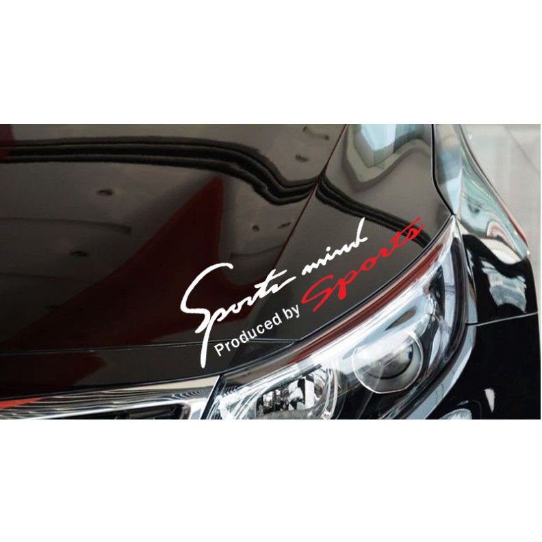 Tem Dán Sport Mint Trang Trí Ô Tô Sành Điệu, Phụ Kiện Ô Tô, Tem Dán Sport Mind Trang Trí Capo Xe, Thân Xe Ô Tô