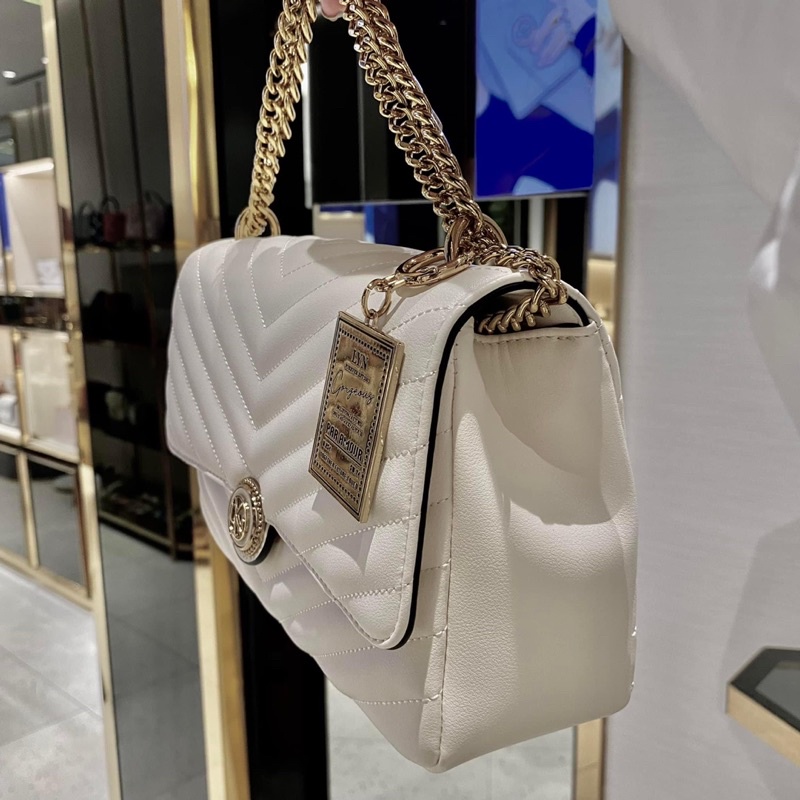 Túi lyn khoá tròn màu trắng