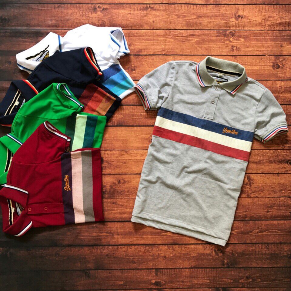 Áo thun nam 3 sọc DRY CỔ BẺ VNXK | BigBuy360 - bigbuy360.vn