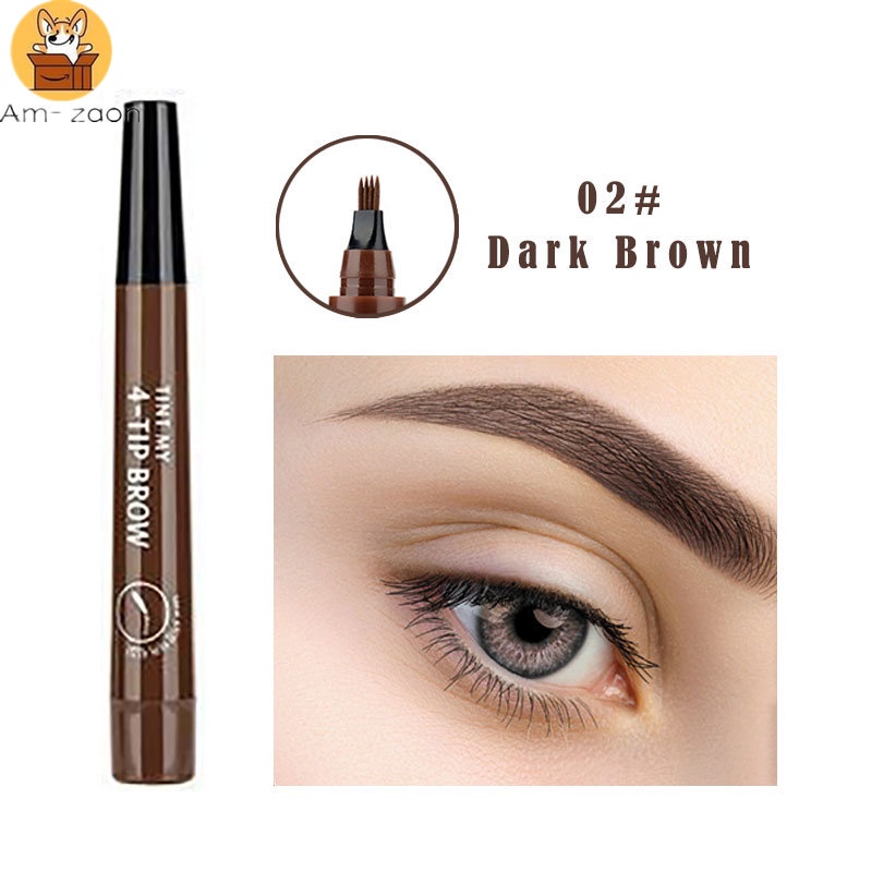 Bút Kẻ Lông Mày Dạng Lỏng 4 Chấu Tạo Hiệu Ứng Trang Điểm Tự Nhiên Lâu Trôi Không Thấm Nước Am-Z