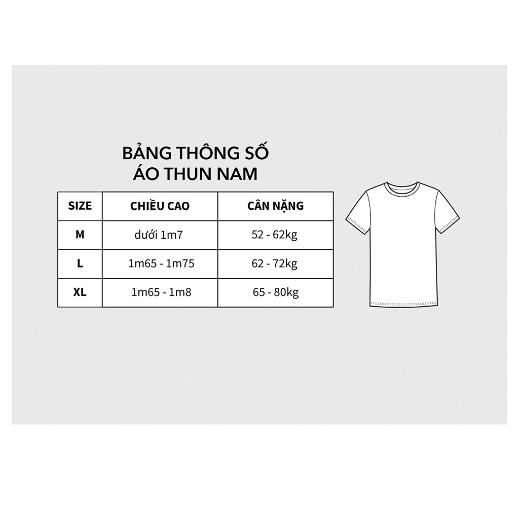 Áo thun nam Double'D form slim fit tay ngắn TSDEN00