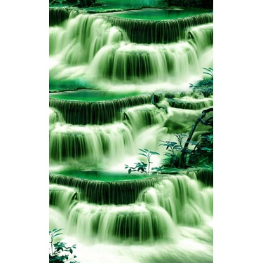 Tranh thác nước thiên nhiên tặng keo và dụng cụ dán