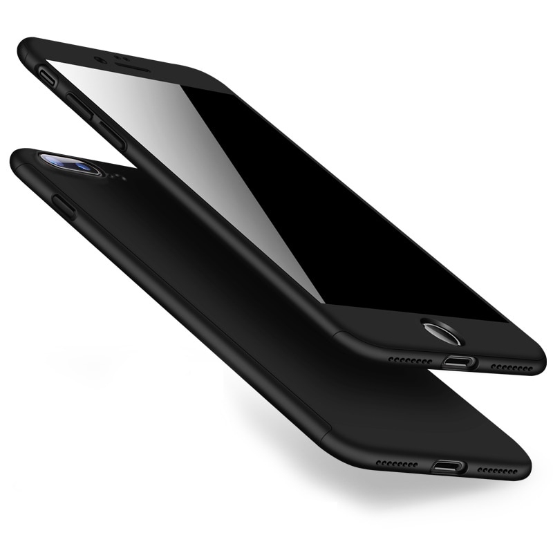 Ốp điện thoại từ PC cứng + phim dán bảo vệ màn hình cho iPhone 6/7/8 Plus X/XS/XR XS Max 12Mini 11 12 Pro Max