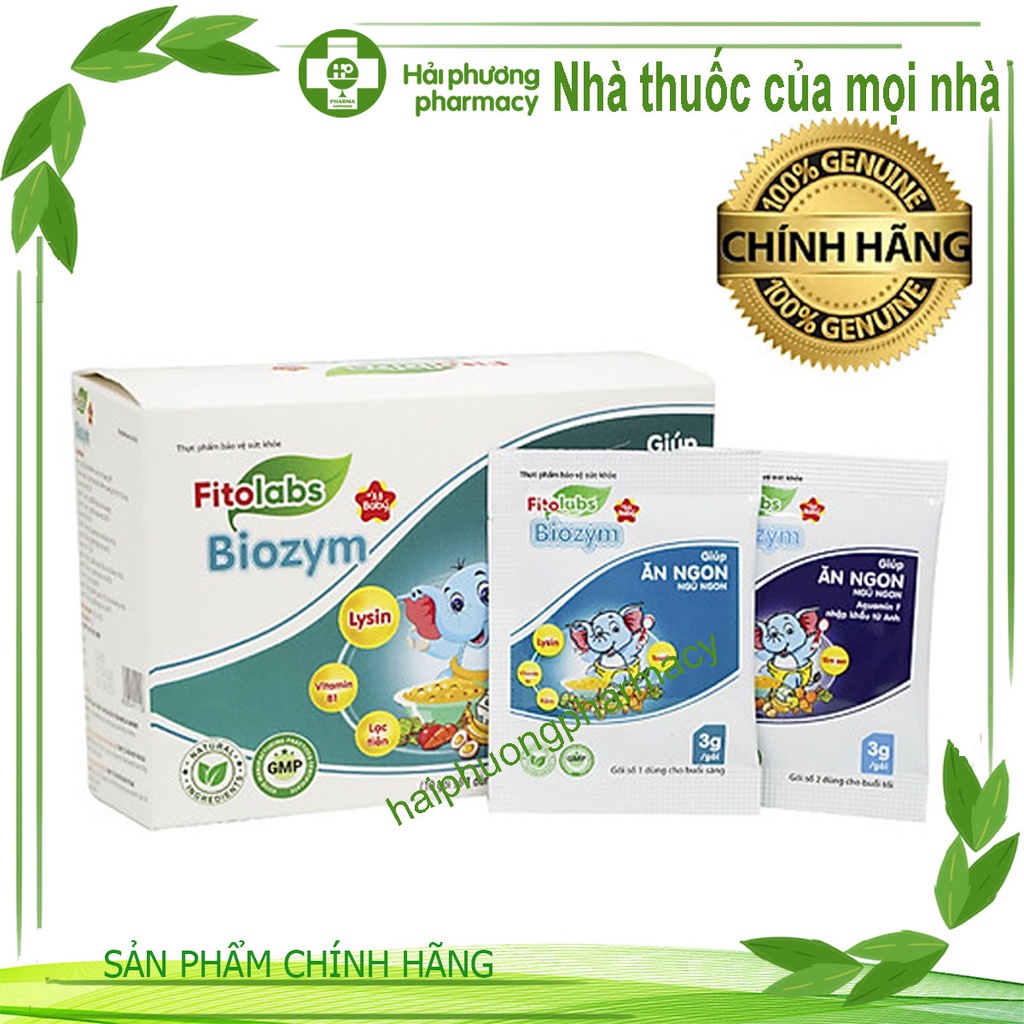 Cốm Ăn Ngon Ngủ Tốt Cho Bé Fitolabs Biozym Giúp Trẻ Nâng Cao Sức Khỏe, Tăng Cường Tiêu Hóa, Hấp Thu Hộp 20 Gói