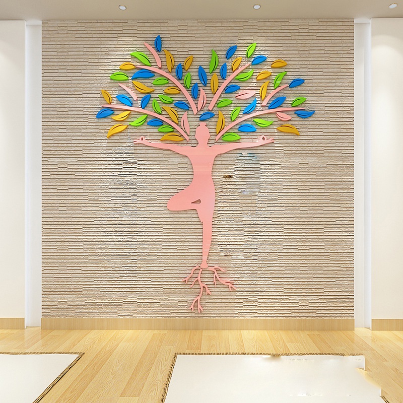 Tranh Mica Hình yoga Asana Trang trí phòng tập Yoga, phòng gym, phòng tập thể dục và các Câu lạc bộ Nhiều Size - EPeBen