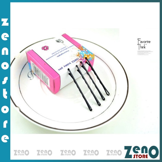 Hộp kẹp ghim 150 cái, Kẹp tăm màu đen thiết kế đơn giản xinh xắn phong cách Hàn Quốc PT30