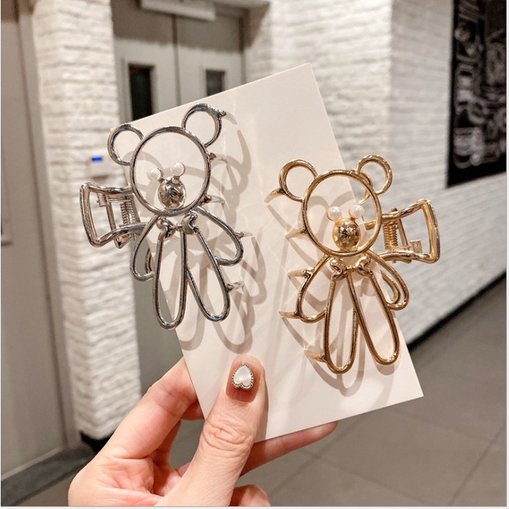 Kẹp Tóc Inox Hình Gấu 11CM