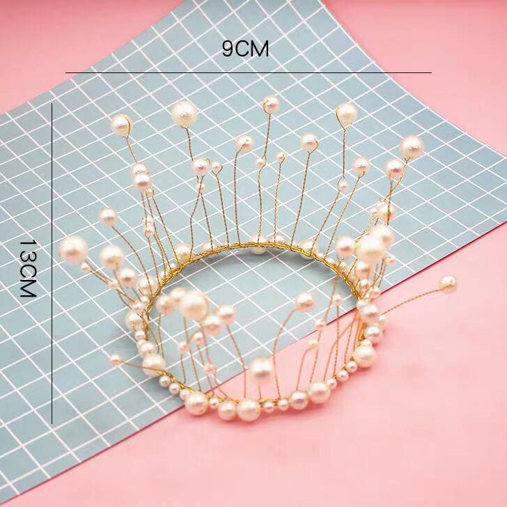 Vương miện hạt vàng trang trí bánh kem | BigBuy360 - bigbuy360.vn