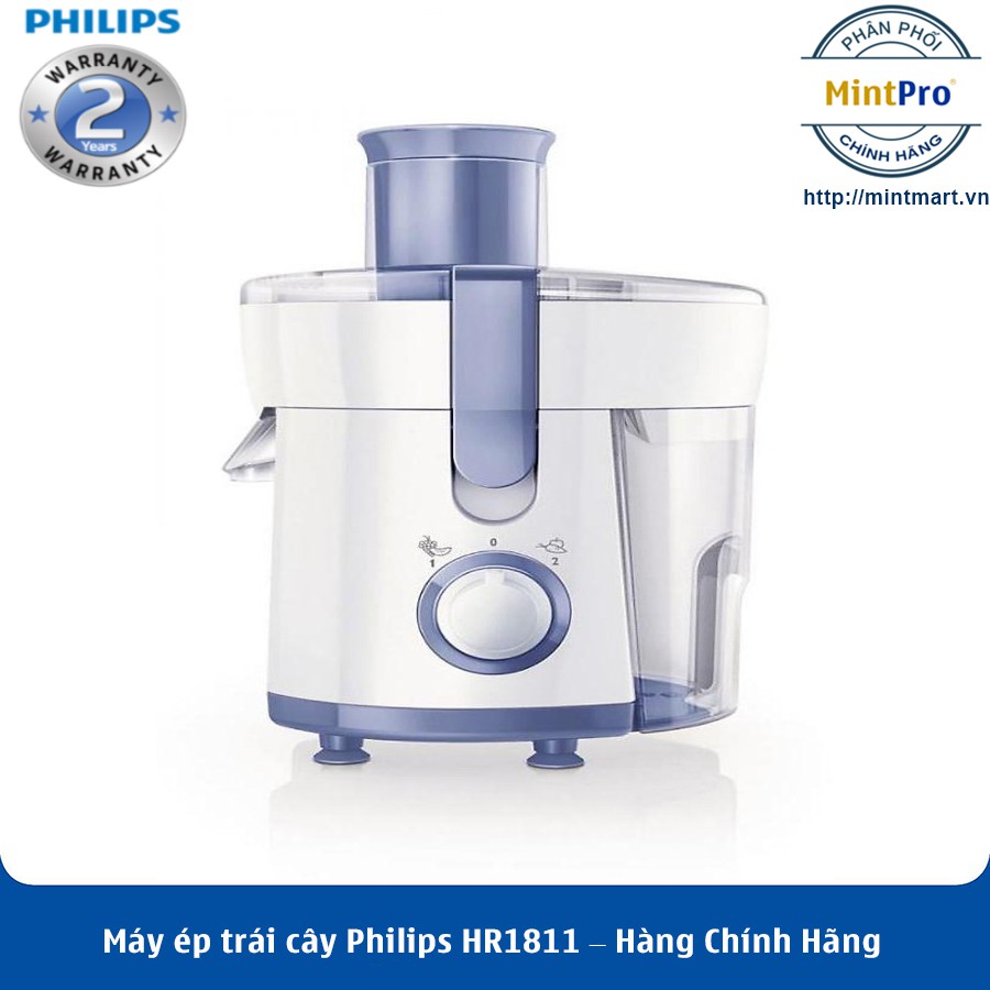 Máy ép trái cây Philips HR1811 – Hàng Chính Hãng – Bảo Hành 2 Năm Toàn Quốc