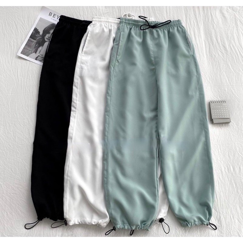 Quần Jogger Kaki mặc 2 kiểu có dây rút bo gấu Quần thể thao ống suông unisex nam nữ THE 1992 | BigBuy360 - bigbuy360.vn