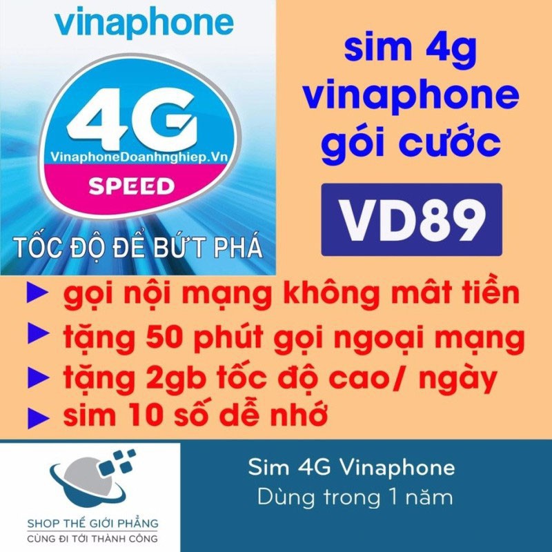 Siêu Sim Vina Vd89 Trọn Gói 1 Năm Shopee Việt Nam