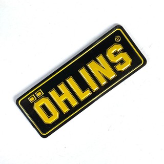 Tem nhôm dán Pô Ohlins 8x3cm