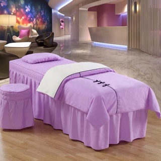 Bộ ga giường spa,nail 4 món cotton