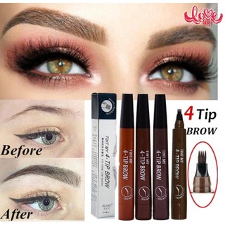 Bút kẻ lông mày 3d dạng lỏng chống thấm nước/chống mồ hôi siêu lì màu sắc tùy chọn