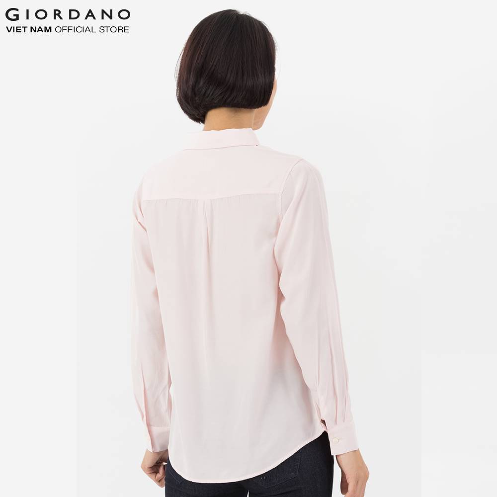 Áo Sơ Mi Nữ Giordano Màu Hồng Nhạt 0534801835