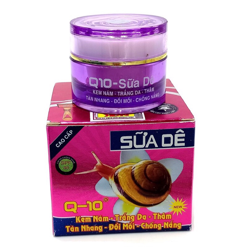 Kem Q10 Sữa Dê Nám Trắng Da - Thâm Tàn Nhang Đồi Mồi 12g