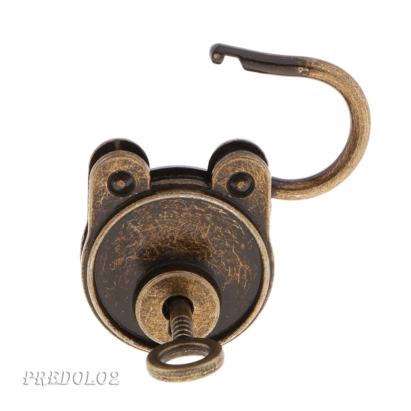 Antique Alloy Mini Padlocks with Key for Handbag Small Luggage Bronze