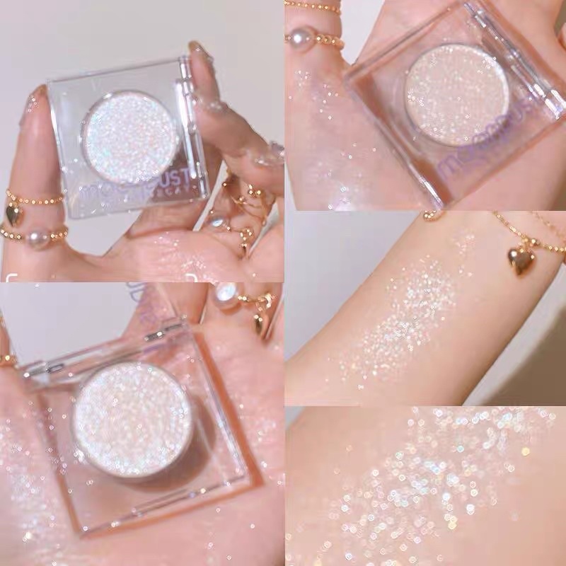 Phấn bắt sáng Hightlight  3 màu ánh nhũ bạc- vàng- hồng hàng nội địa Trung chống nước