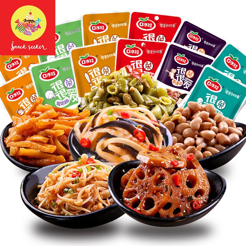 Rau Củ quả Tổng Hợp Muối Cay Tứ Xuyên - Rau củ quả 5 loại tổng hợp - Snackseeker - Đồ ăn vặt Trung Quốc