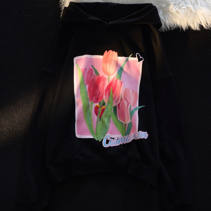 NRVP Áo Hoodie Tay Dài Oversize In Họa Tiết Phong Cách Hàn Quốc Kiểu Mới Cho Nam / Nữ