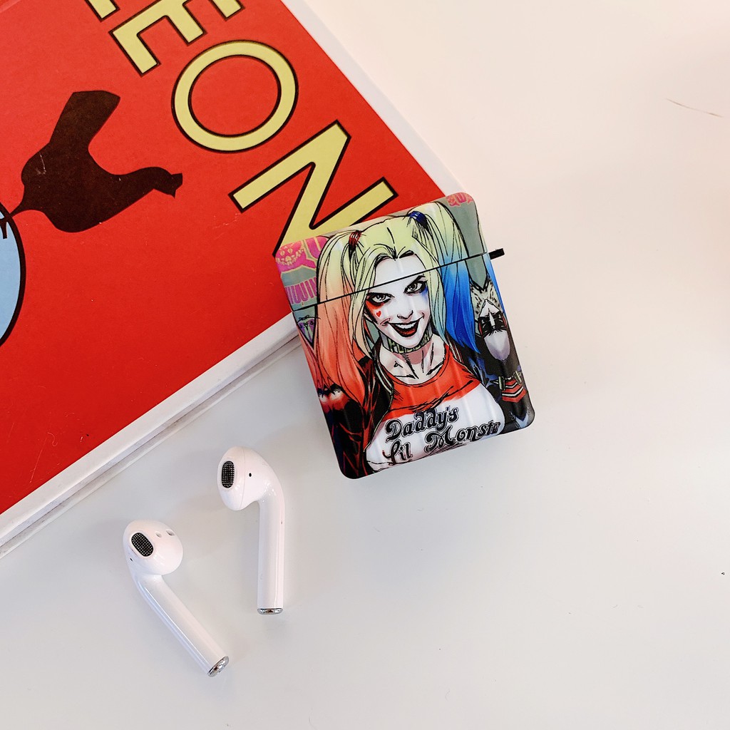 Vỏ Bảo Vệ Hộp Sạc Tai Nghe Airpods 1 / 2 / Pro Hình Chú Hề Jack Haley Queen Yin Ốp